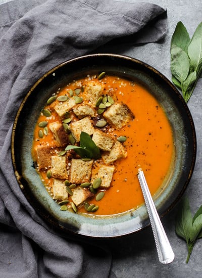Thai Tomato Basil Soup | Vegan