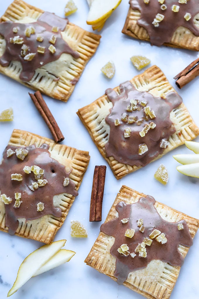 Vegan Ginger Pear Pop Tarts | Perfect for a festive holiday breakfast!