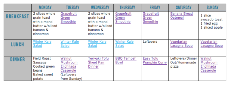 One Month Healthy Vegetarian Meal Plan | Dietitian Debbie Dishes