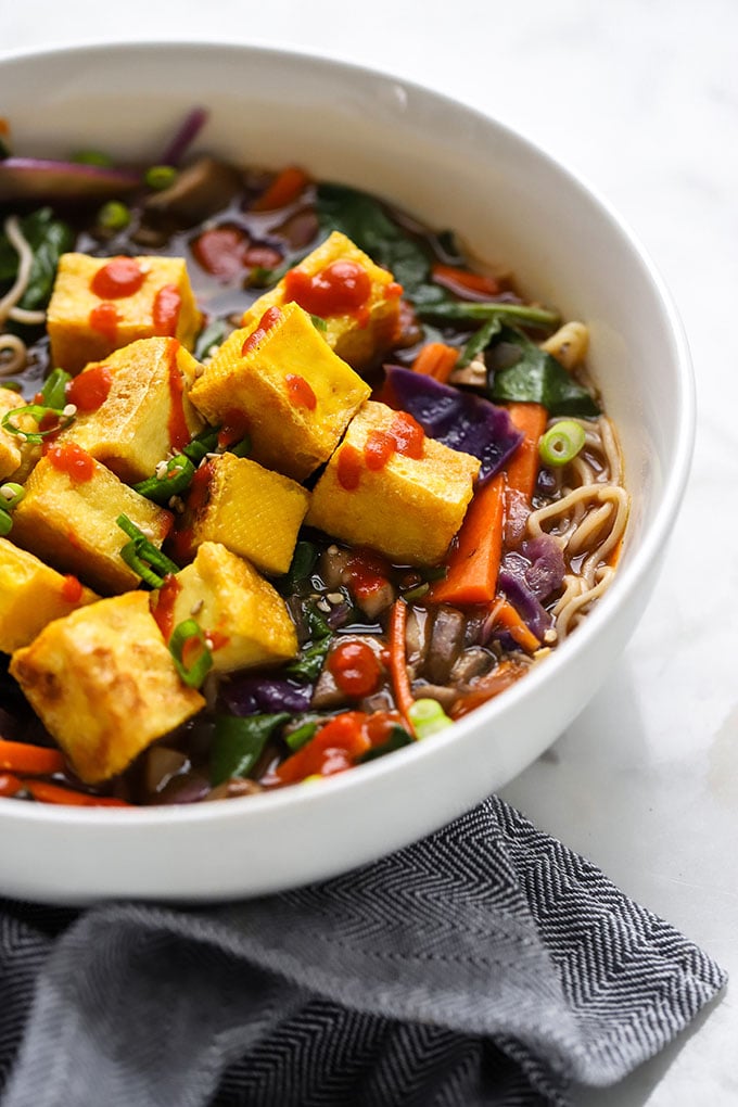 Vegan Ramen Soup with Crispy Tofu 2