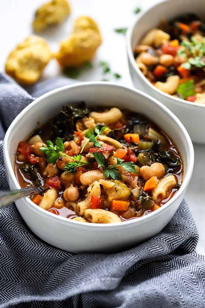 Crockpot Vegan Minestrone Soup.