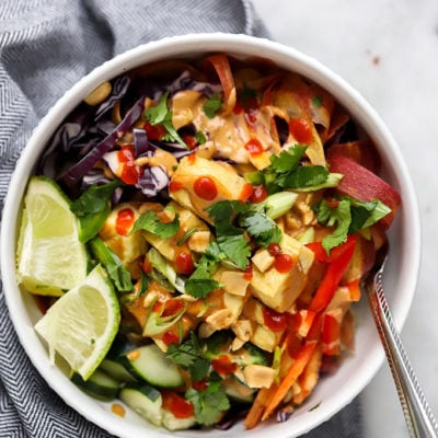 Soba Noodles with Peanut Sauce | No more sad desk lunches for you! #Healthy #MealPrep