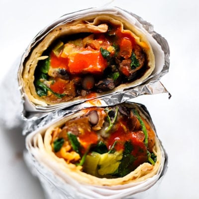 Vegetarian Black Bean and Sweet Potato Burrito