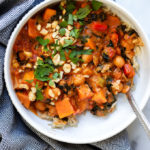 Vegan Peanut Curry with Chickpeas and Sweet Potato