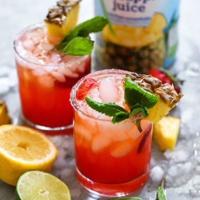 Strawberry Pineapple Margaritas