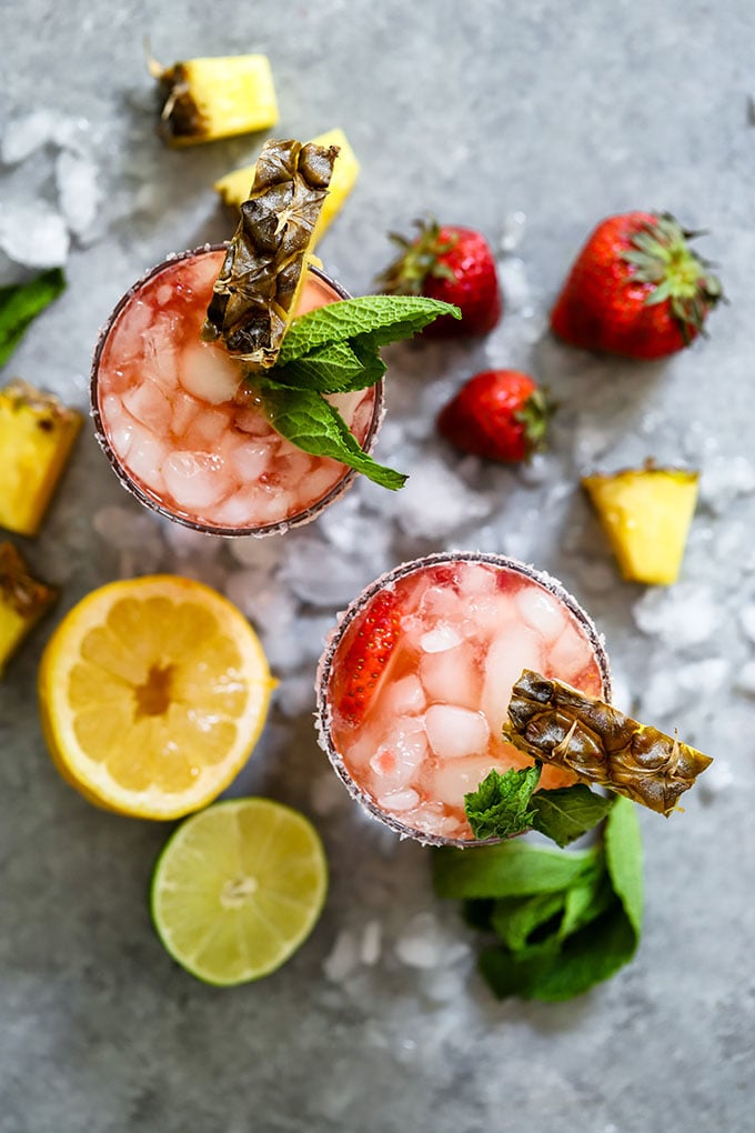 Strawberry Pineapple Margaritas