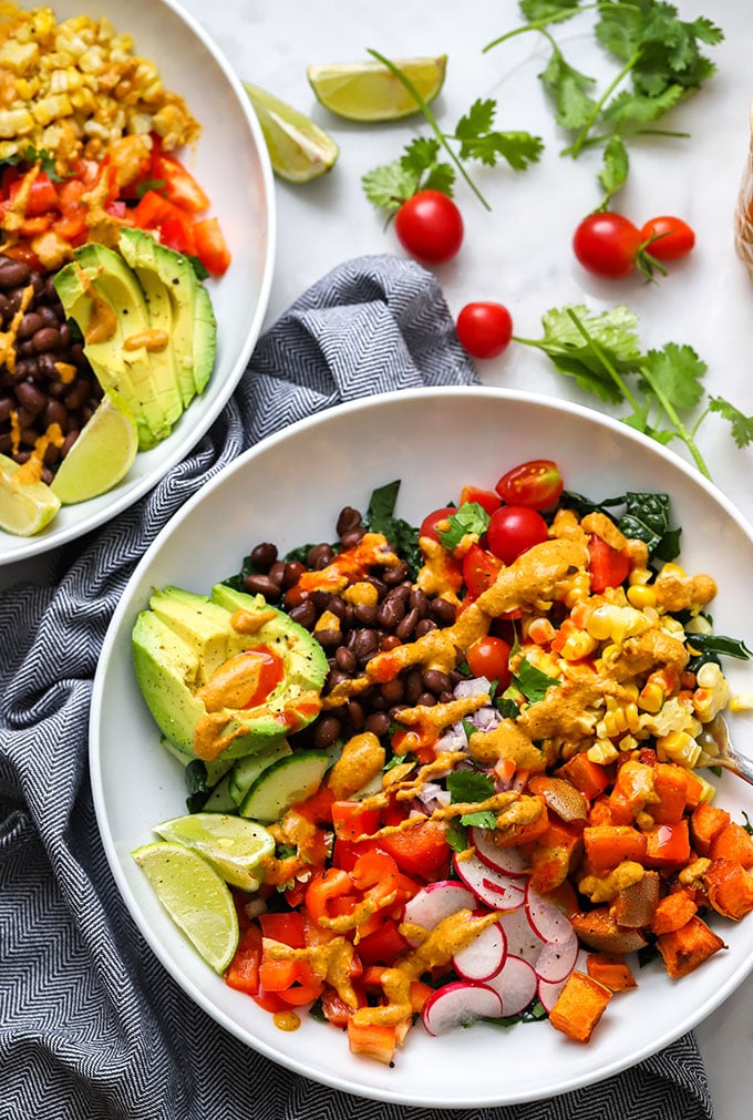 Vegan Taco Salad with Creamy Cashew Dressing