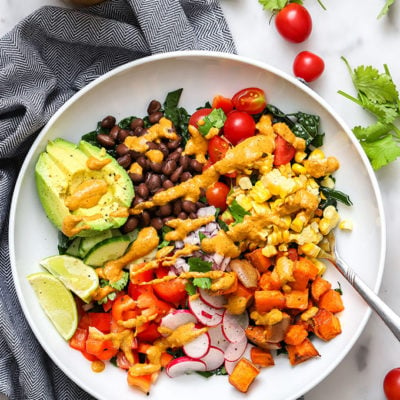 Vegan Taco Salad with Creamy Cashew Dressing