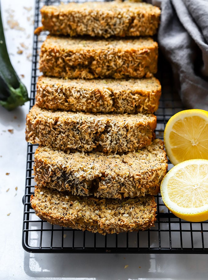 Lemon Poppyseed Zucchini Bread | A simple, quick bread recipe that is easy to whip up and makes a delicious snack paired with a cup of coffee. #bread #zucchinibread #recipe