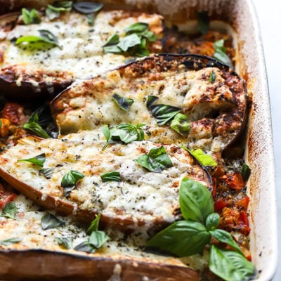 Tomato and Eggplant Bake | The perfect dish for using up the last of your summer produce!