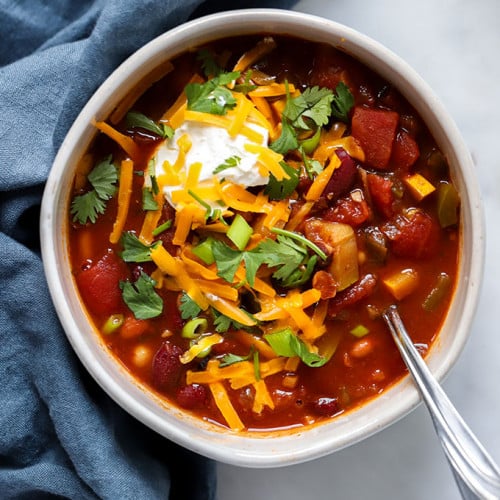 Four Bean Crockpot Chili - Sparkles of Sunshine