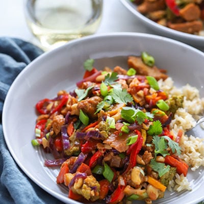 Vegan Cashew "Chicken" Stir Fry