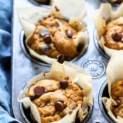 Vegan Pumpkin Chocolate Chip Muffins