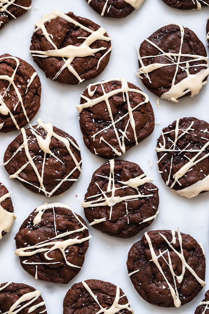 Chocolate Cookies with Coffee Glaze
