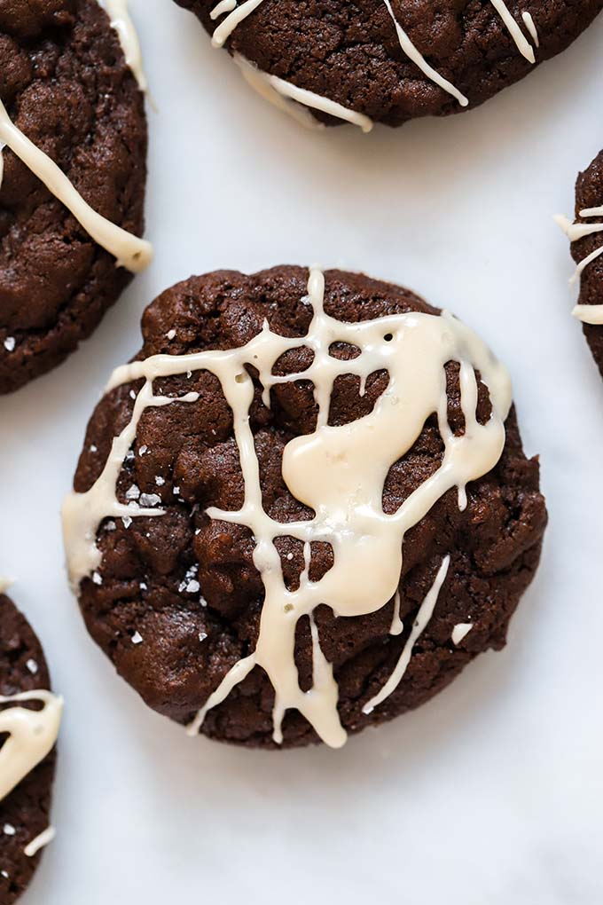 Chocolate Cookies with Coffee Glaze