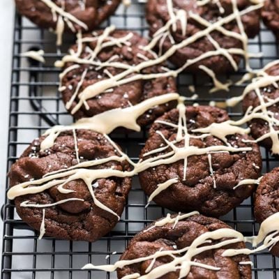 Chocolate Cookies with Coffee Glaze