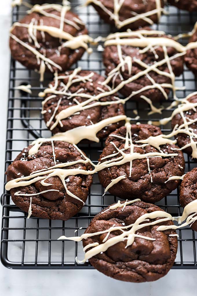 Chocolate Cookies with Coffee Glaze