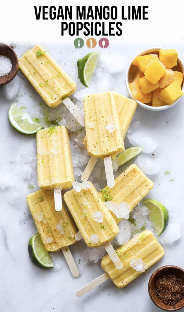 vegan mango lime popsicles