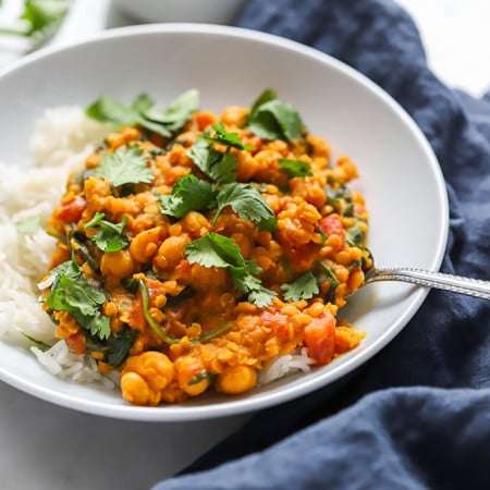 Six Ingredient Red Lentil Curry | Dietitian Debbie Dishes