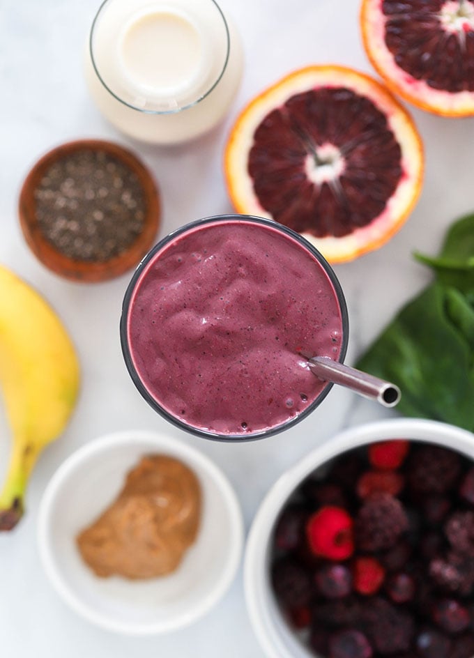 Blood Orange Berry Smoothie | Dietitian Debbie Dishes