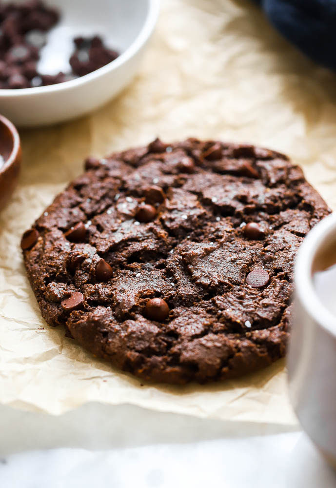 giant double chocolate vegan and gluten free cookies