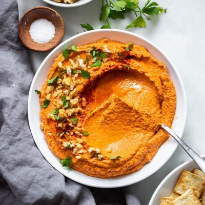 vegan roasted red pepper dip