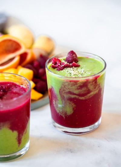 red and green smoothie