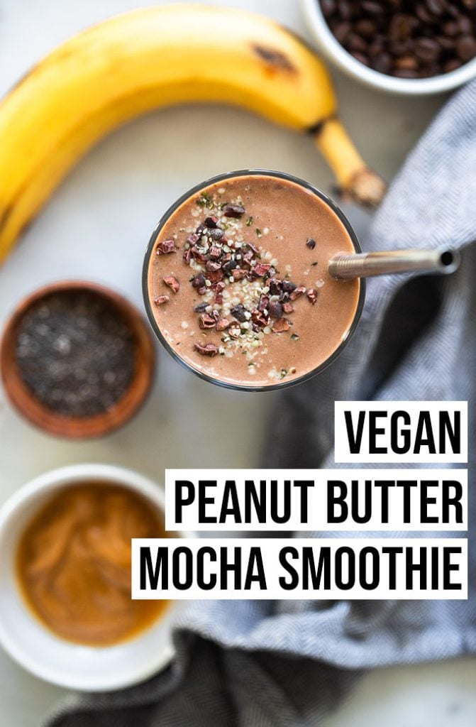 vegan peanut butter mocha smoothie