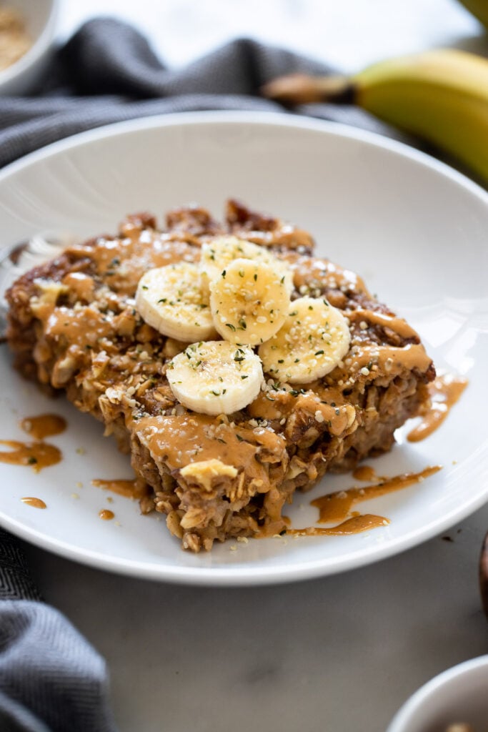 vegan banana bread baked oatmeal