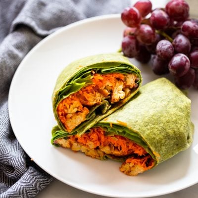 Vegan Buffalo Tempeh Wrap