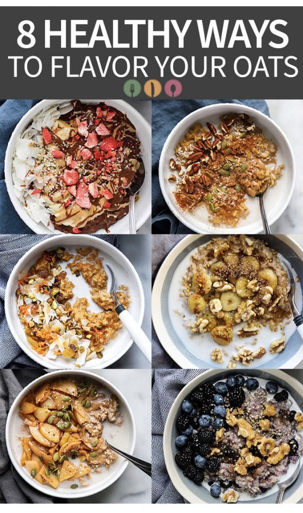 8 healthy ways to flavor your oats collage