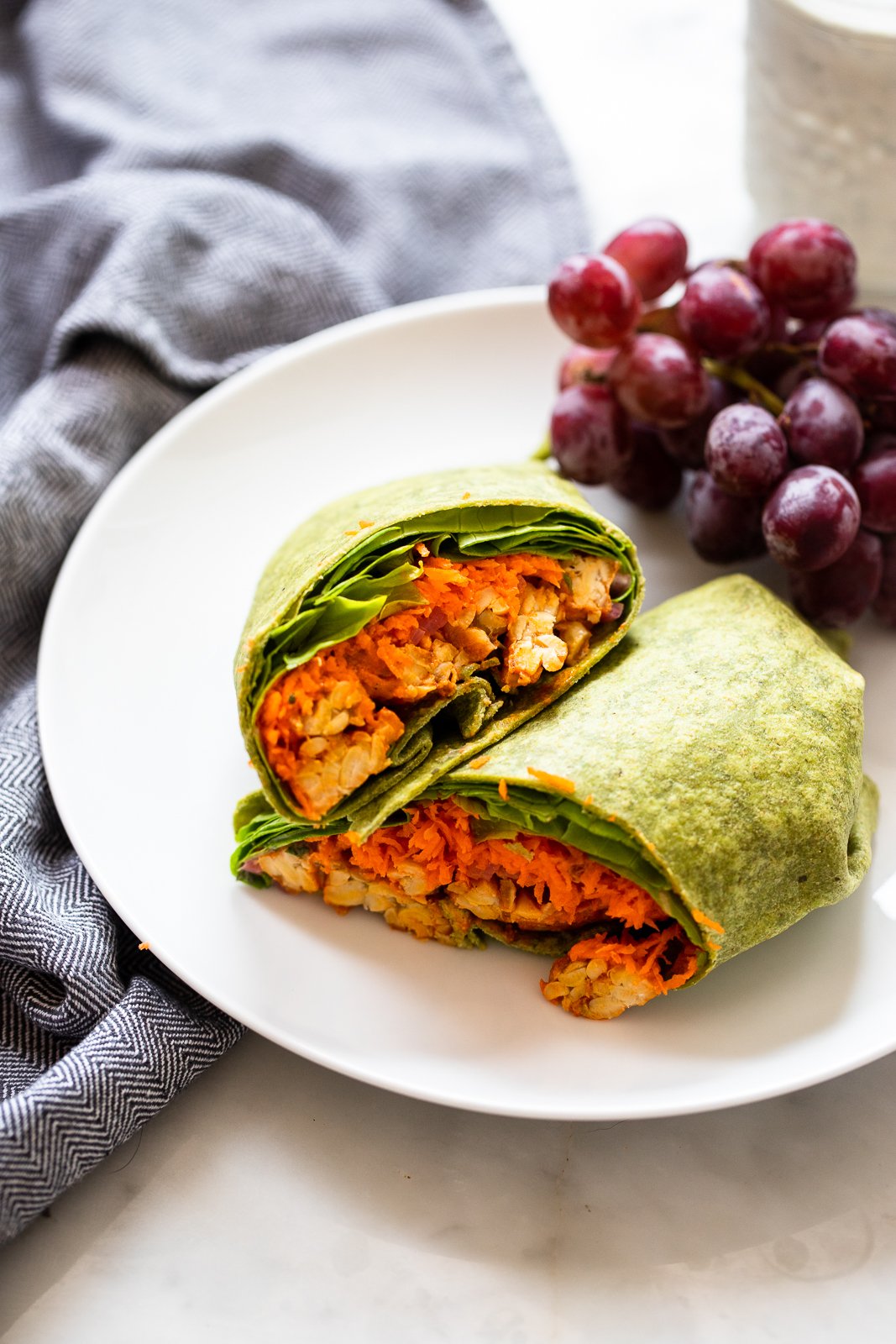 buffalo tempeh wrap