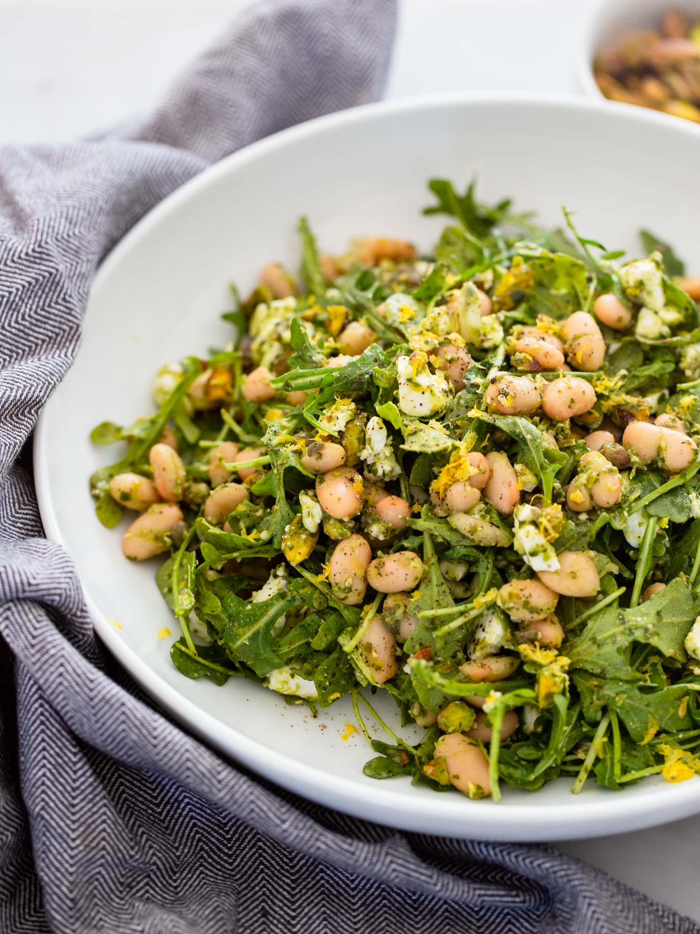 White Bean Pesto Salad with Arugula