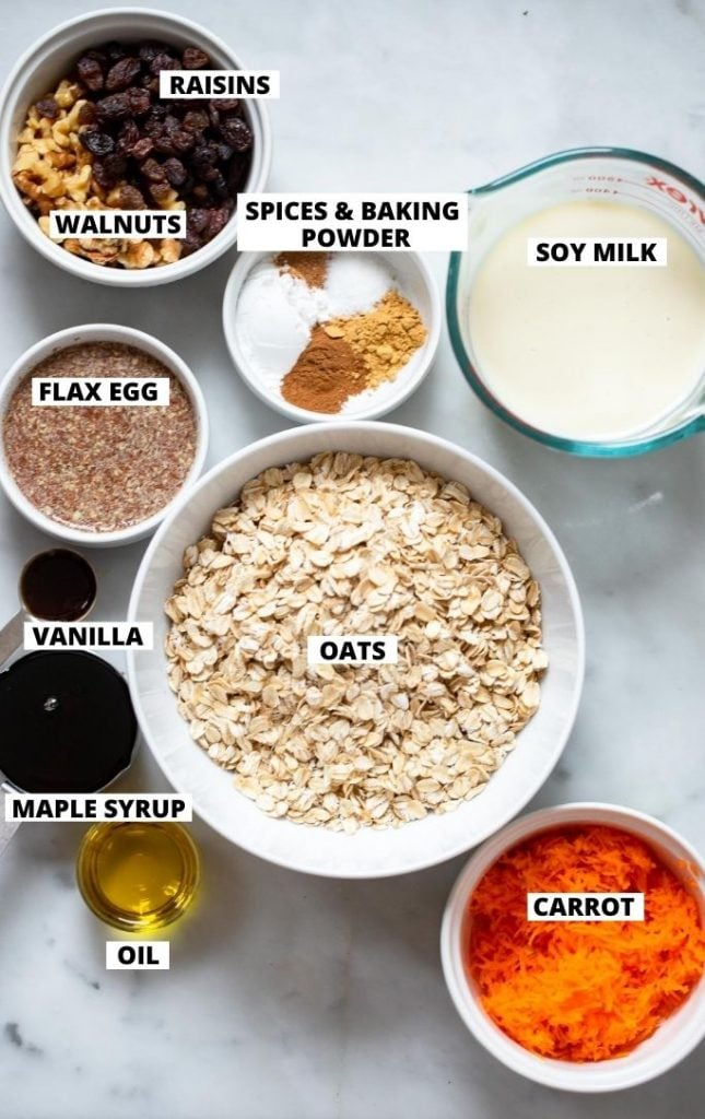 carrot cake baked oatmeal ingredients 