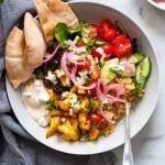 shawarma cauliflower hummus bowls