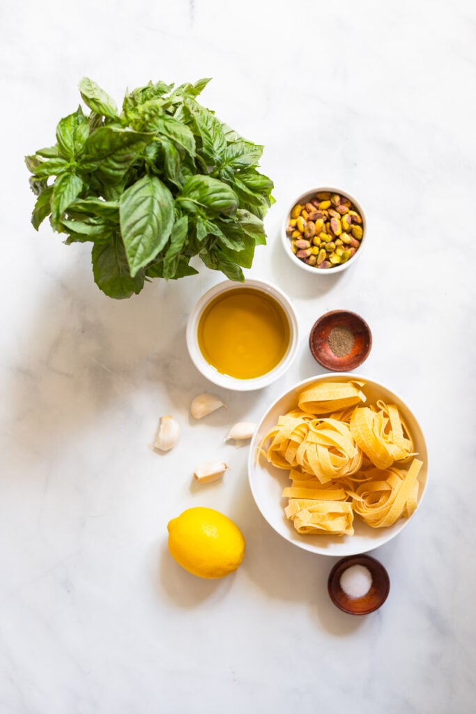 vegan pesto pasta ingredients 