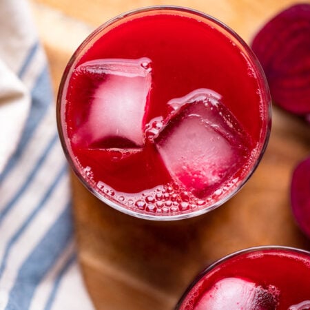 beet juice made in blender.