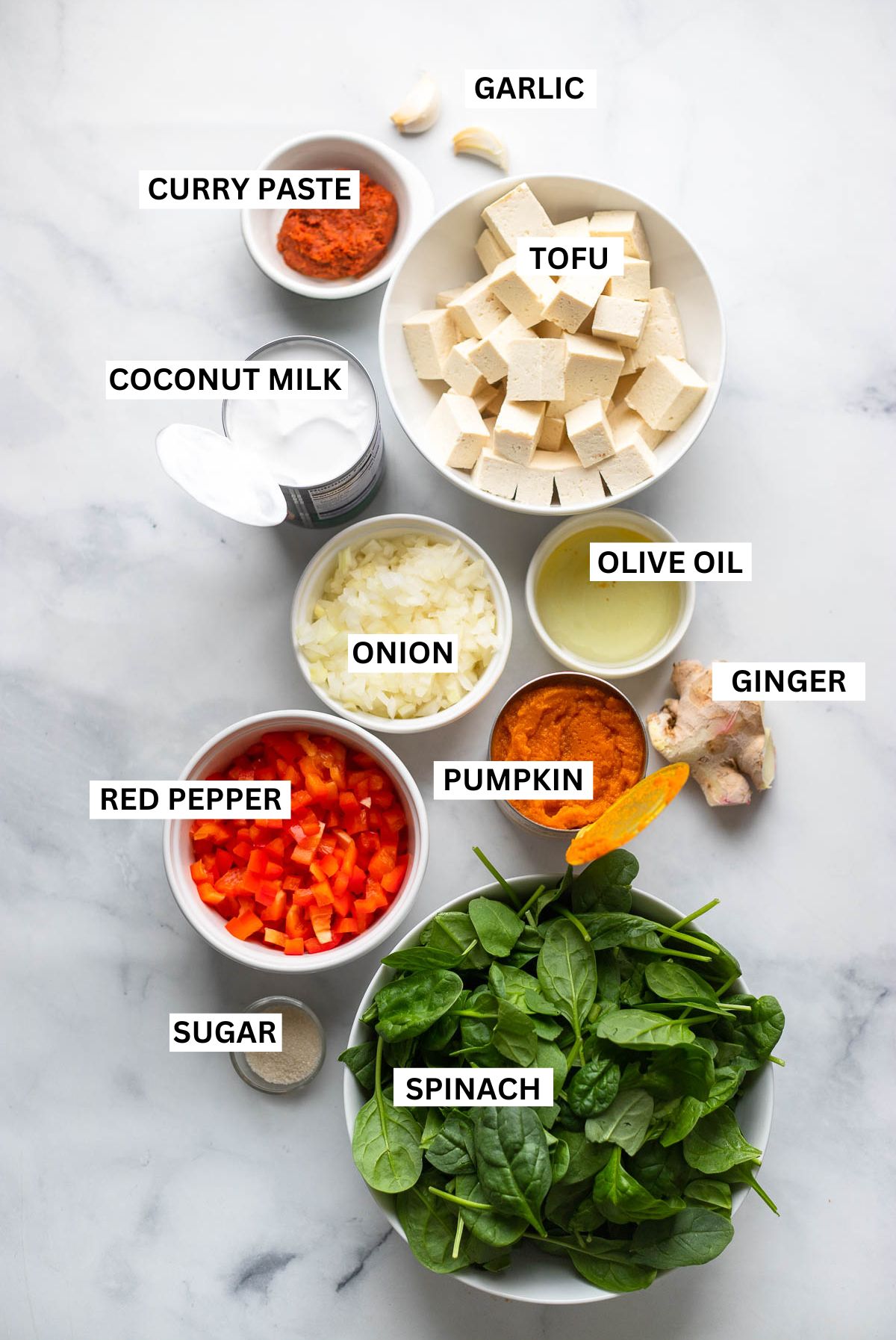 easy tofu pumpkin curry ingredients