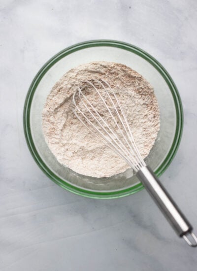 whisk together dry ingredients in a small mixing bowl. 