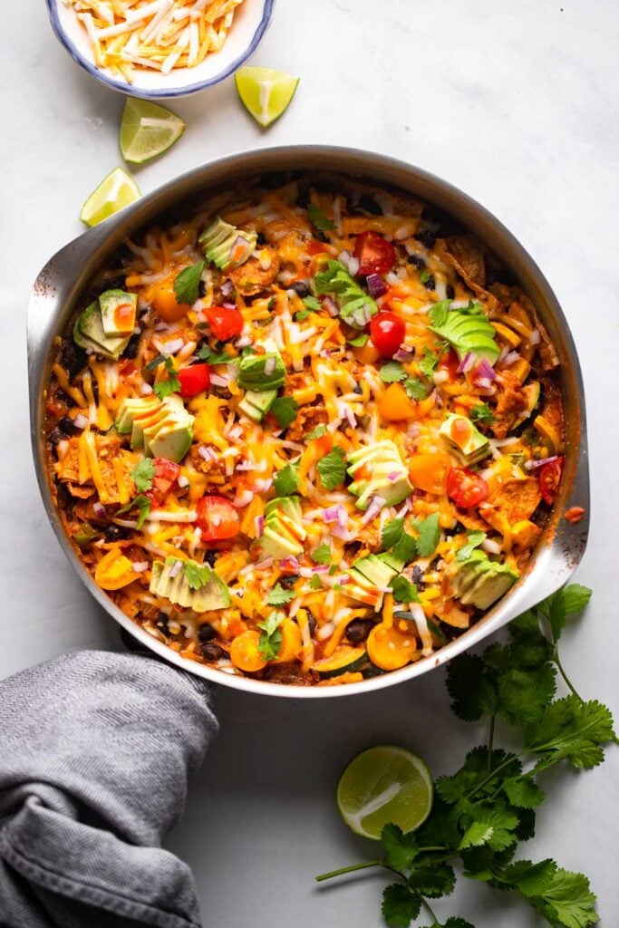 Vegetarian Black Bean Enchilada Skillet Dietitian Debbie Dishes